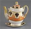 A Barr, Flight & Barr coffee pot and stand, c.1805, H. 9.25in.                                                                         