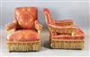 A set of four Victorian giltwood armchairs, W.2ft 5in. D.2ft 11in. H.2ft 8in.                                                          