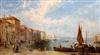Jane Vivian (fl.1869-1877) View of Venice 18 x 32in.                                                                                   