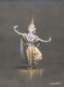 Booncttoo, gouache on black paper, Siamese dancer, signed, 36 x 26cm                                                                                                                                                        