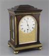 A Regency miniature mantel timepiece, Barraud, London, circa 1825, H 9.75ins                                                           