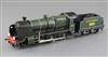 A Bassett-Lowke Mogul Southern 2-6-0 locomotive and tender, number 1864, 2 or 3 rail, green livery, overall 43cm (boxed)               