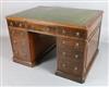 A Victorian mahogany partner's desk, W.4ft D.3ft H.2ft 6in.                                                                            