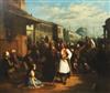 Attributed to Andreas Sheerboom (1832-1880) 'An Eastern Meeting Place', Constantinople street scene 24.5 x 29.5in.                     