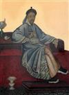 19th century Chinese School Portrait of a seated Chinaman 22.5 x 17in.                                                                 