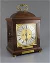 An early 20th century 17th century style walnut bracket clock, 12.5in.                                                                 