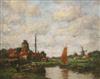 Jacob Maris (1837-1899) River de Waal 13 x 16.5in.                                                                                     