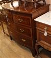 An early 19th century banded mahogany bowfront chest of drawers W.91cm                                                                 