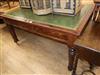 A Victorian mahogany partner's writing table, with green gilt tooled leather inset top W.150cm                                         