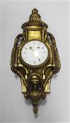 A 19th century French ormolu Cartel clock, height 27.5in.                                                                              