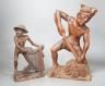 Two southeast Asian figural hardwood carvings 35cm                                                                                                                                                                          