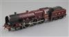 A Bassett-Lowke 4-6-0 LMS Patriot Class tender locomotive, "Blackpool", number 5524, crimson livery overall 46cm                       