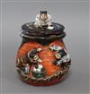 A Japanese Sumida pottery lidded vase                                                                                                  