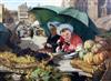 Lionel Percy Smythe R.A (1839-1918) Flemish fruit sellers 17.5 x 23.5in.                                                               