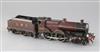 A Bassett-Lowke O gauge 4-4-0 tender locomotive, number 1082, LMS crimson livery, 3 rail, overall 41cm                                 