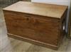 A 19th century pine blanket box W.105cm                                                                                                