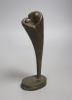 A Henry Moore style abstract figural bronze, indistinctly signed and dated, height 23cm                                                                                                                                     