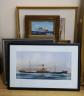 H. Crane, watercolour and gouache, The Danish Steamship, Sigrid, 18 x 35cm, together with five other marine related pictures                                                                                                