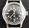 A 1950's stainless steel IWC military issue MkII Pilots manual wind wrist watch,                                                       