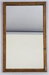 A burr elm framed wall mirror, 2ft 8in. x 1ft 8in.                                                                                     