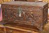 A Chinese carved camphorwood chest W.104cm                                                                                             