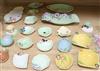 Carlton Ware flower and leaf moulded dishes, wall pockets, chambersticks etc. Some Australian design.                                  