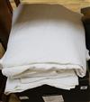 Nine French provincial linen sheets                                                                                                    
