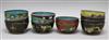 A collection of cloisonne rice bowls, average diameter 10.5cm                                                                          