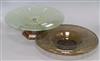 Two Art Deco glass dishes                                                                                                              