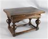 A mid 17th century Dutch oak draw leaf table extended 7ft 1.5in.                                                                       