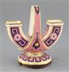 Christopher Dresser (1834-1904) for Mintons. A cloisonne style double ended vase, height 16cm                                          