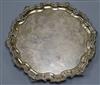 A 1950's silver salver, Poston Products Ltd, Sheffield, 1955, 21.5 oz.                                                                 