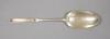 A mid 18th century silver marrow spoon, Robert Perth?, London, circa, 1750, 20.8cm.                                                                                                                                         