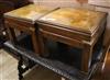 A pair of American oak lamp tables W.51cm                                                                                              