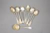 Seven assorted 19th century silver spoons including teaspoons and a sifter spoon, various dates and makers                                                                                                                  