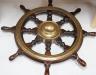 A 19th century mahogany and brass mounted ship's wheel, 60cm                                                                                                                                                                