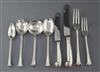 A 1960's canteen of silver onslow pattern cutlery for twelve by C.J. Vander Ltd, weighable silver 140 oz.                              