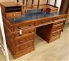 A mahogany pedestal desk W.150cm                                                                                                       