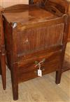 A George III mahogany tray top commode W.51cm                                                                                          