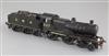 A scratch built O gauge 4-4-0 tender locomotive, compound number 567, LMS black livery, 3 rail, overall 39cm                           