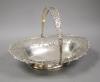 An Edwardian pierced silver oval cake basket, by Josiah Williams & Co, London, 1907, 35.2cm                                                                                                                                 