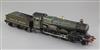 A 4-6-0 scratchbuilt GWR Castle Class (Corfe Castle) tender locomotive, number 5034, green livery, 3 rail with skate, overall 47cm, nee