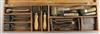 A wooden cased set of engraver's tools, some stamped Hamilton & Co., 17.5in.                                                           