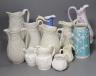 A collection of twelve Victorian relief moulded jugs                                                                                                                                                                        