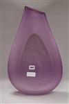 A tall modern mauve glass vase 51cm                                                                                                    