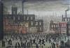 § Lawrence Stephen Lowry (1887-1976) offset lithograph printed in colours, Our Town, 45 x 63cm.                                        