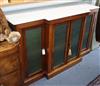 A Victorian rosewood breakfront chiffonier with white marble top W.152cm                                                               