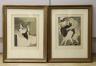 Charles Martin (1820-1906), two hand-tinted prints, Les Contes et Nouvelles, 20 x 15cm                                                                                                                                      