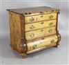 A mid 18th century Dutch pinewood ogee shaped chest, W.3ft H.2ft 7in.                                                                  