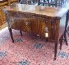 A George III mahogany sideboard of small proportions, length 117cm, depth 45cm, height 87cm                                                                                                                                 